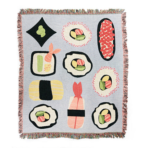 Sushi Cotton Throw / Blanket