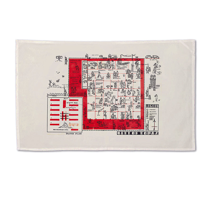 City of Topaz Map Towel