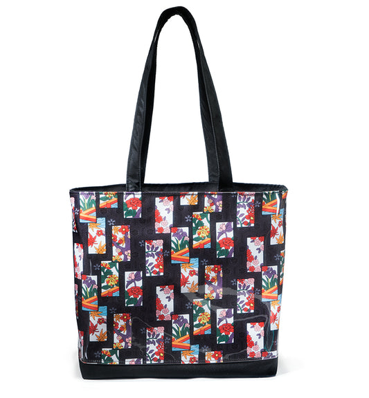 Hanafuda Large Black Tote