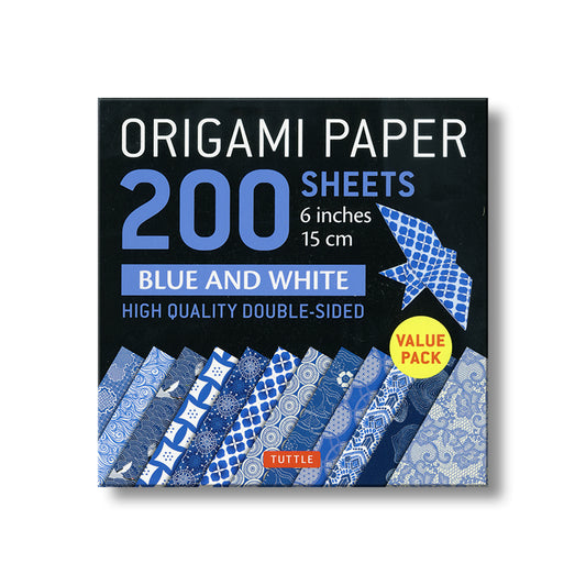 Blue & White Origami Paper 200