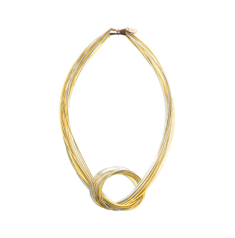 Mizuhiki-Inspired Knotted Wire Necklace