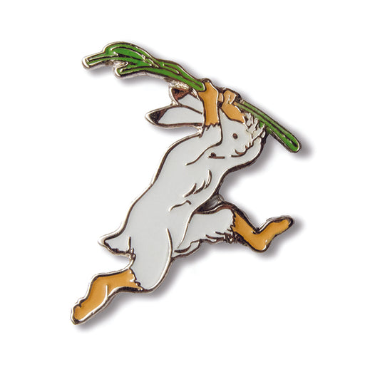 Choju-Giga Running Rabbit Pin