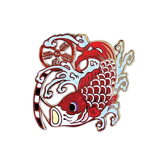 Pin Red Koinobori