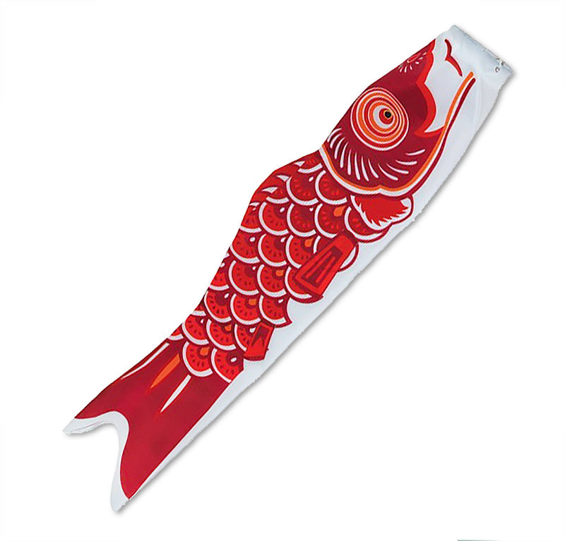 36" Poly Koinobori Carp Kite  red